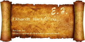 Ekhardt Harkány névjegykártya